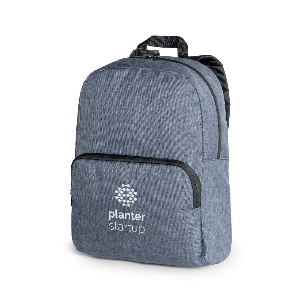 KIEV promotional laptop bag in blue with custom logo branding