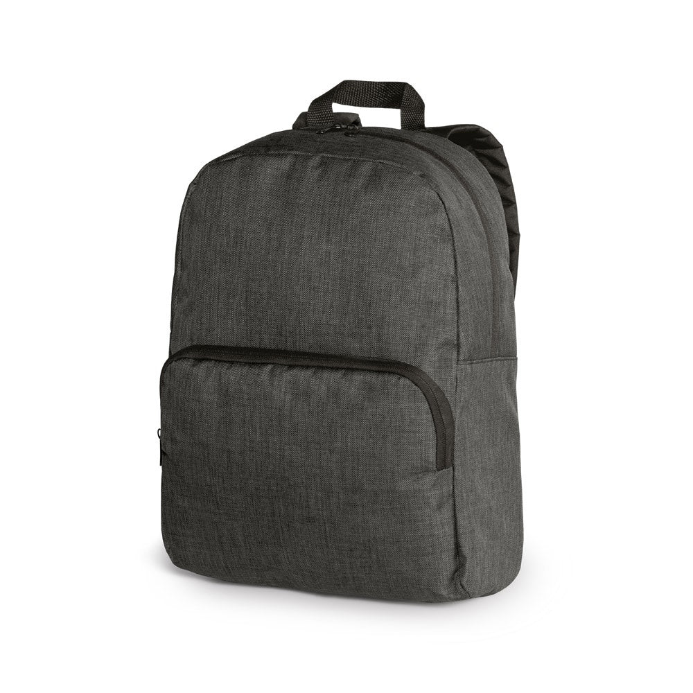 KIEV promotional laptop bag in dark grey with custom logo branding