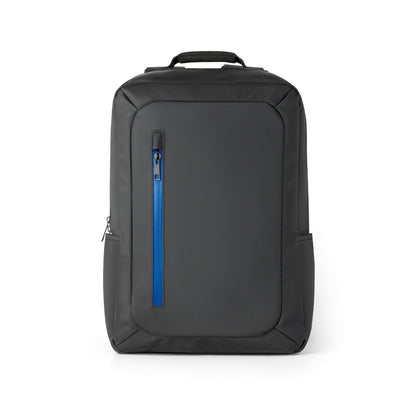 OSASCO promotional laptop bag in royal blue (detail view) with custom logo branding