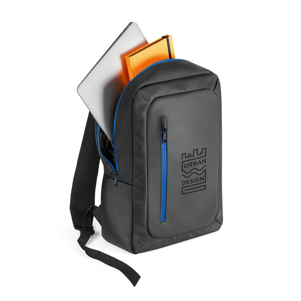 OSASCO promotional laptop bag in royal blue with custom logo branding