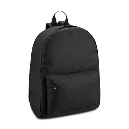 BERNA promotional backpack in black with custom logo branding