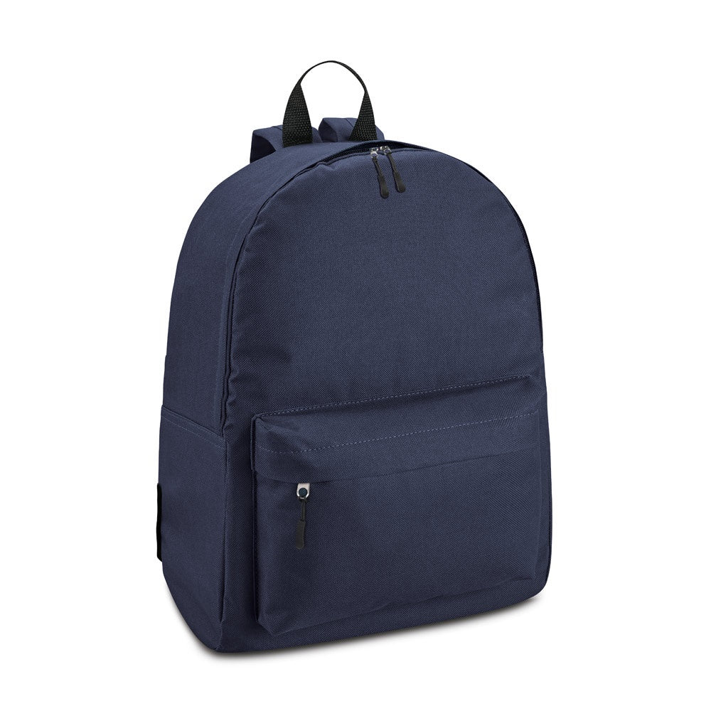 BERNA promotional backpack in blue with custom logo branding