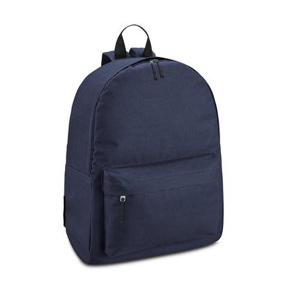 BERNA promotional backpack in blue with custom logo branding