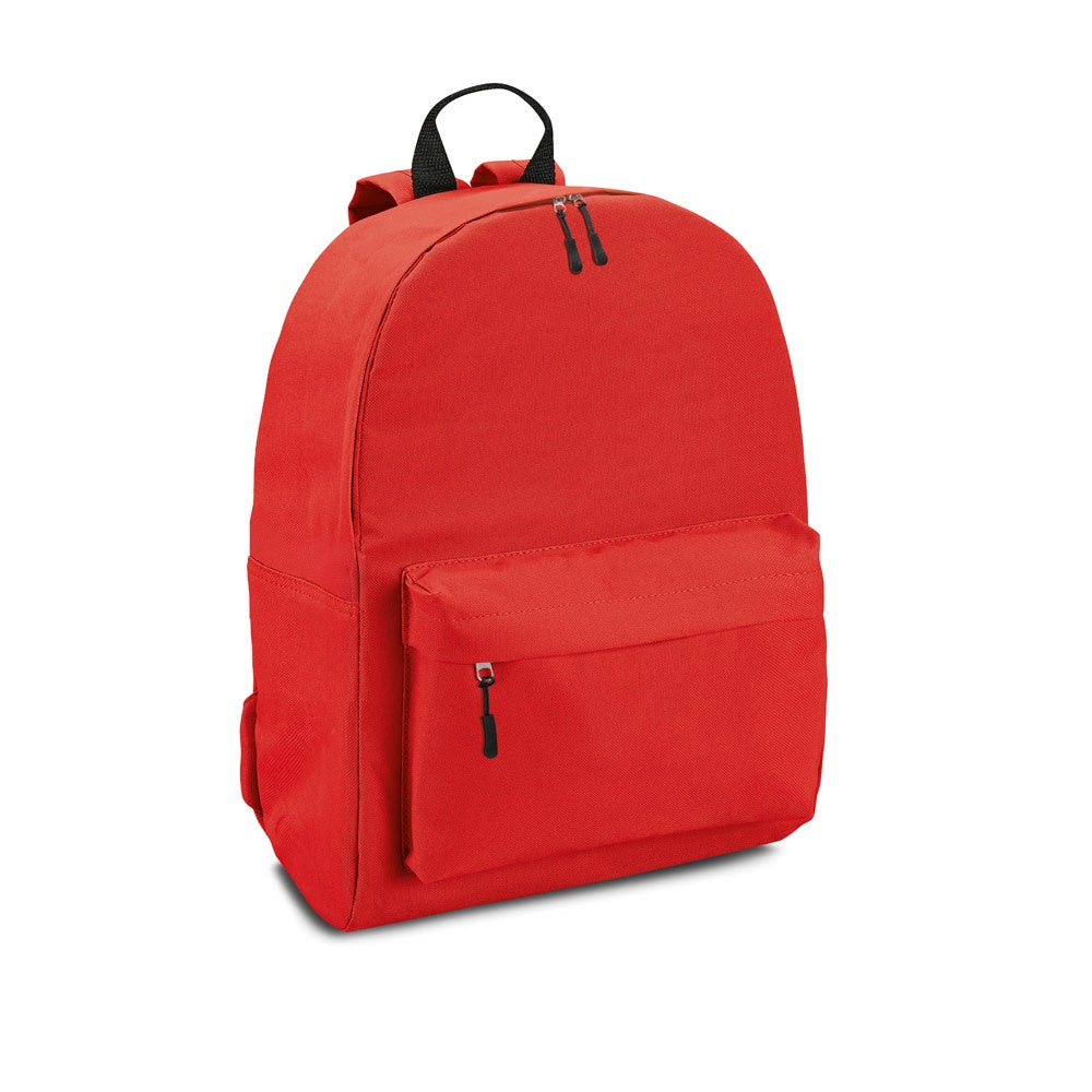 BERNA promotional backpack in red with custom logo branding