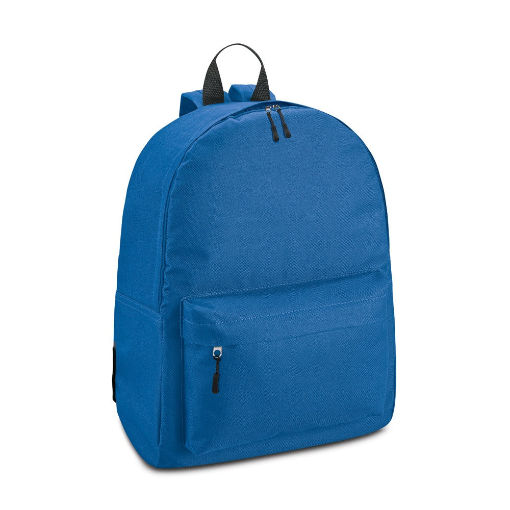 BERNA promotional backpack in royal blue with custom logo branding