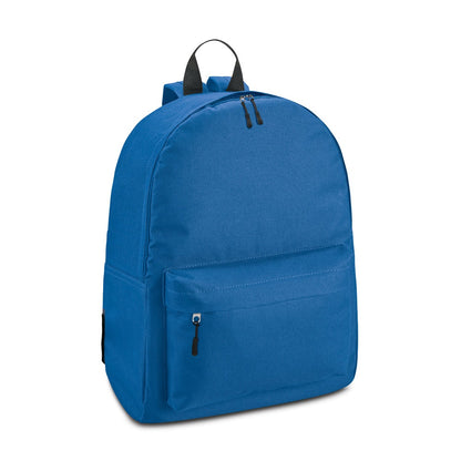 BERNA promotional backpack in royal blue with custom logo branding