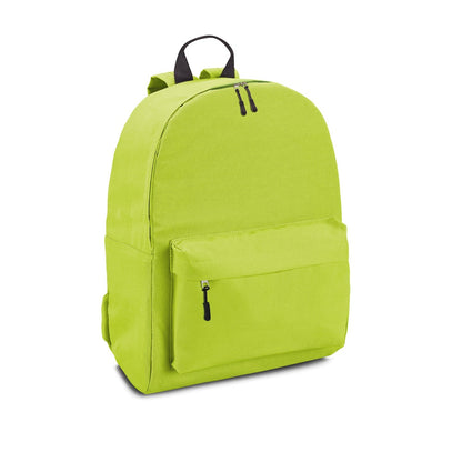 BERNA promotional backpack in light green with custom logo branding