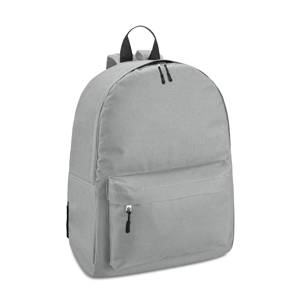 BERNA promotional backpack in light grey with custom logo branding