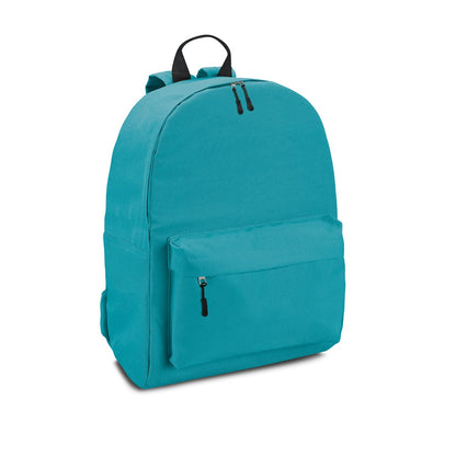 BERNA promotional backpack in light blue with custom logo branding