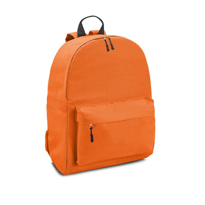 BERNA promotional backpack in orange with custom logo branding