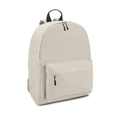 BERNA promotional backpack in beige with custom logo branding