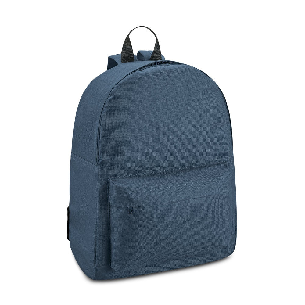 BERNA II promotional backpack in blue with custom logo branding