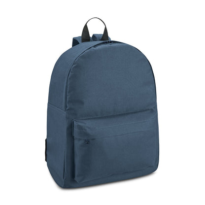 BERNA II promotional backpack in blue with custom logo branding