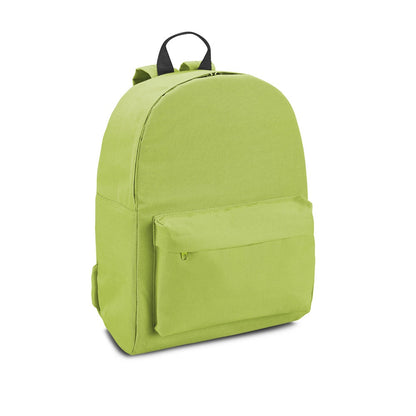 BERNA II promotional backpack in light green with custom logo branding