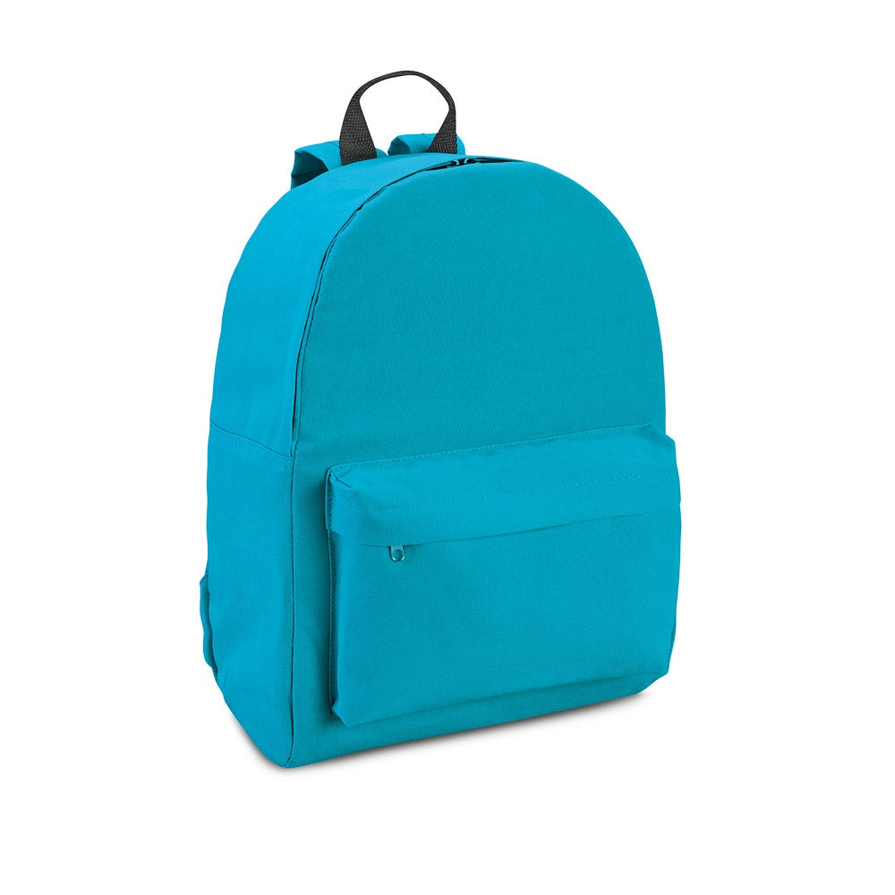 BERNA II promotional backpack in light blue with custom logo branding