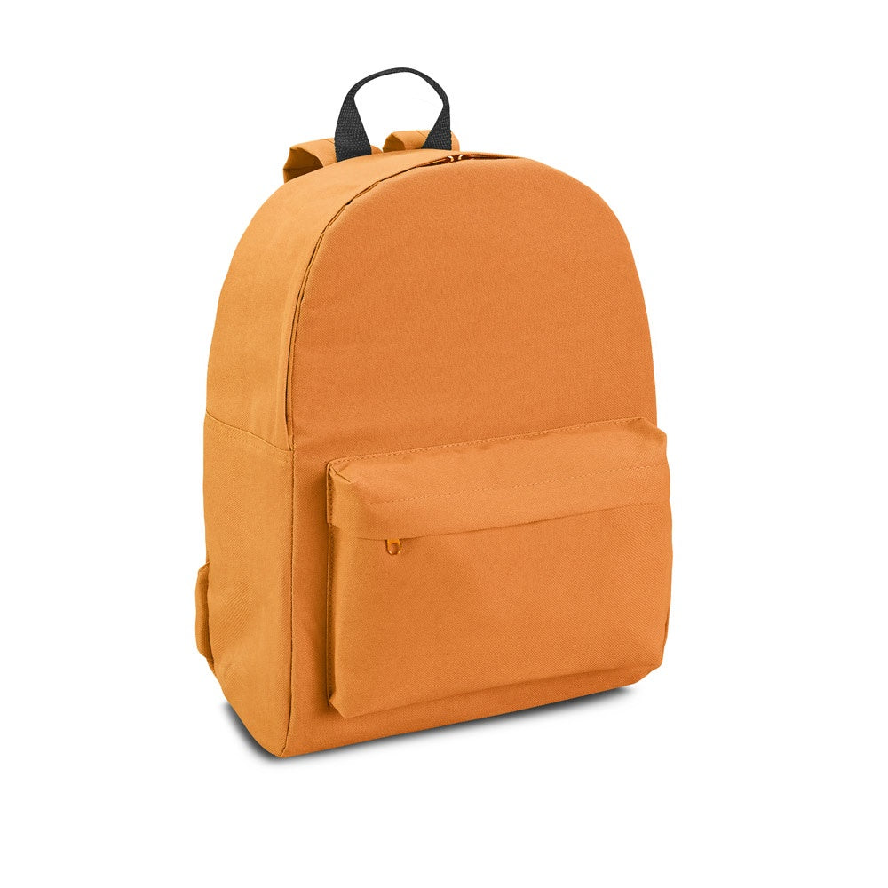 BERNA II promotional backpack in orange with custom logo branding