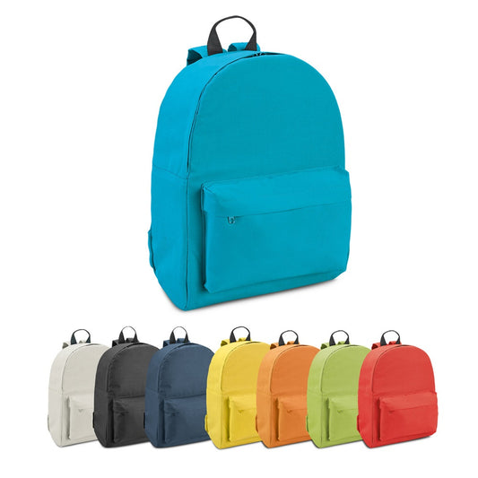 BERNA II promotional backpack (complete set view) with custom logo branding