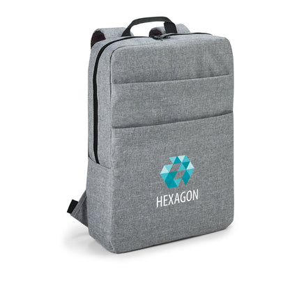 GRAPHS BPACK promotional laptop bag in light grey with custom logo branding