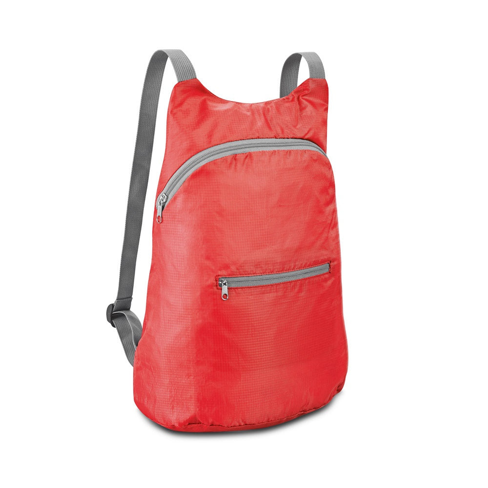 BARCELONA promotional backpack in red with custom logo branding