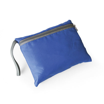 BARCELONA promotional backpack in royal blue (detail view) with custom logo branding