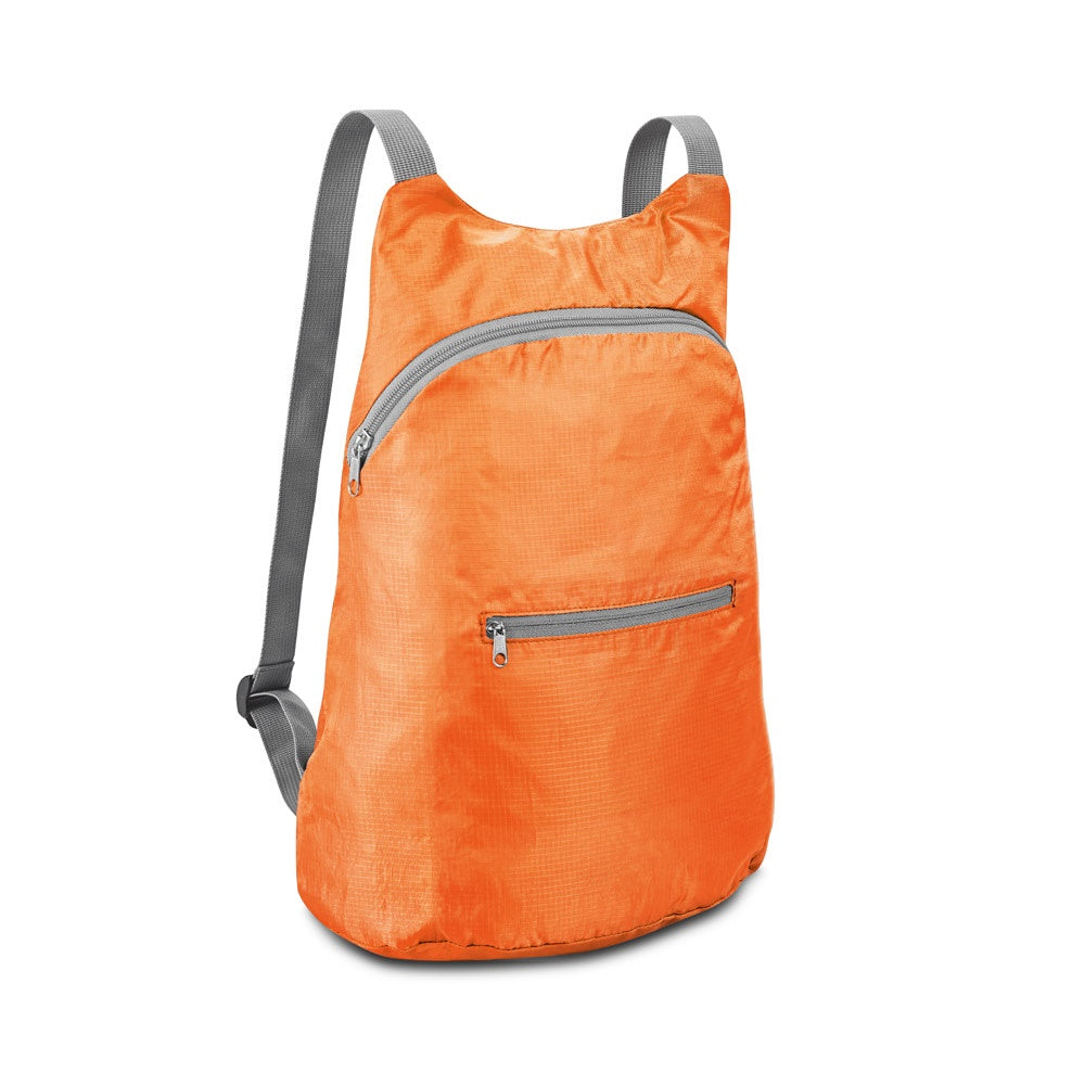 BARCELONA promotional backpack in orange with custom logo branding