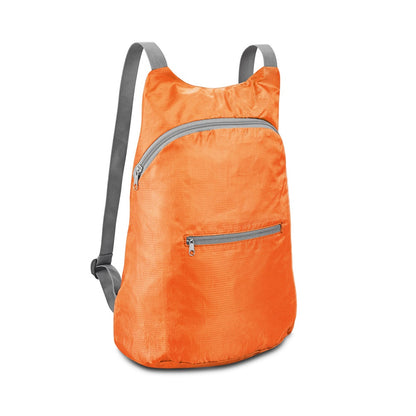 BARCELONA promotional backpack in orange with custom logo branding