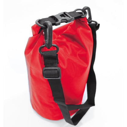 VOLGA promotional travel accessory in red (detail view) with custom logo branding