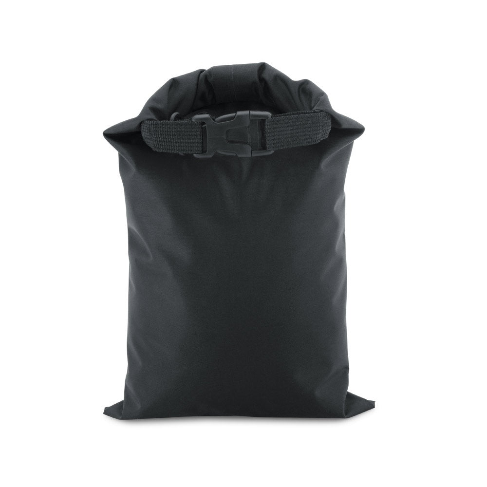 PURUS promotional travel accessory in black (detail view) with custom logo branding