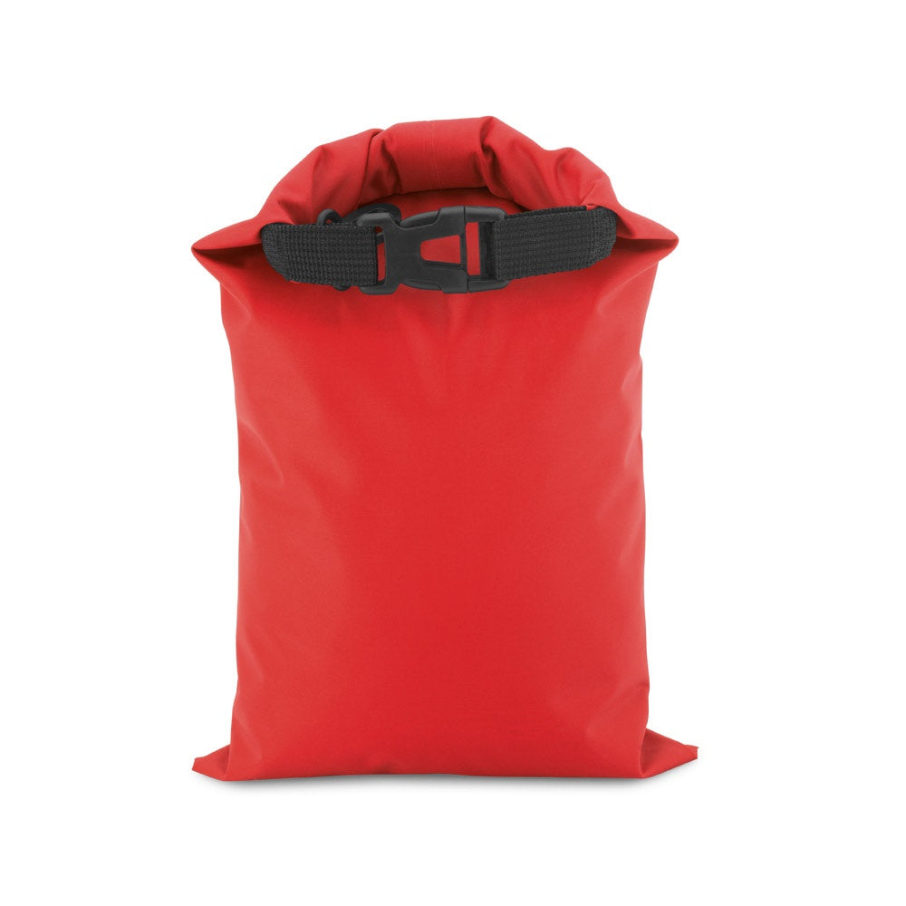 PURUS promotional travel accessory in red with custom logo branding