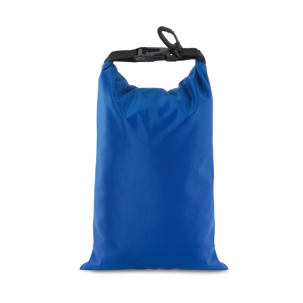 PURUS promotional travel accessory in royal blue (detail view) with custom logo branding
