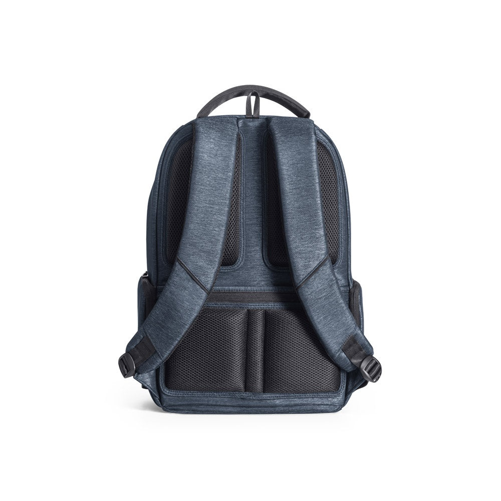 BOSTON promotional laptop bag in blue (detail view) with custom logo branding