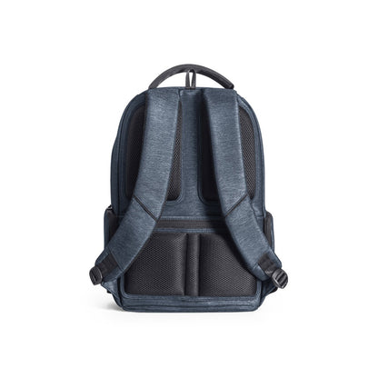 BOSTON promotional laptop bag in blue (detail view) with custom logo branding