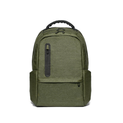 BOSTON promotional laptop bag in dark green (detail view) with custom logo branding