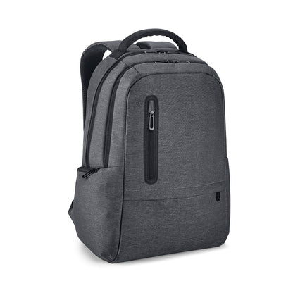 BOSTON promotional laptop bag in dark grey with custom logo branding