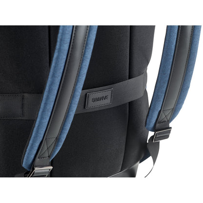 MOTION BACKPACK promotional laptop bag in blue with custom logo branding