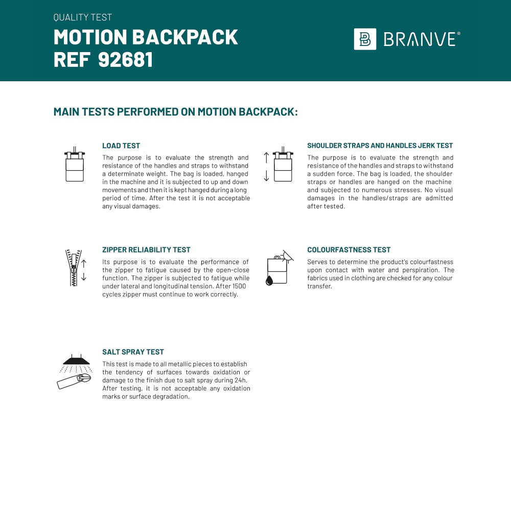 MOTION BACKPACK promotional laptop bag with custom logo branding