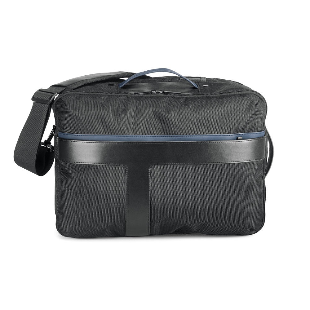 DYNAMIC BACKPACK I promotional laptop bag in blue (detail view) with custom logo branding