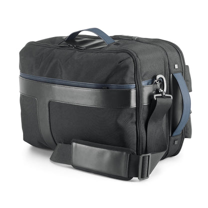DYNAMIC BACKPACK I promotional laptop bag in blue (detail view) with custom logo branding