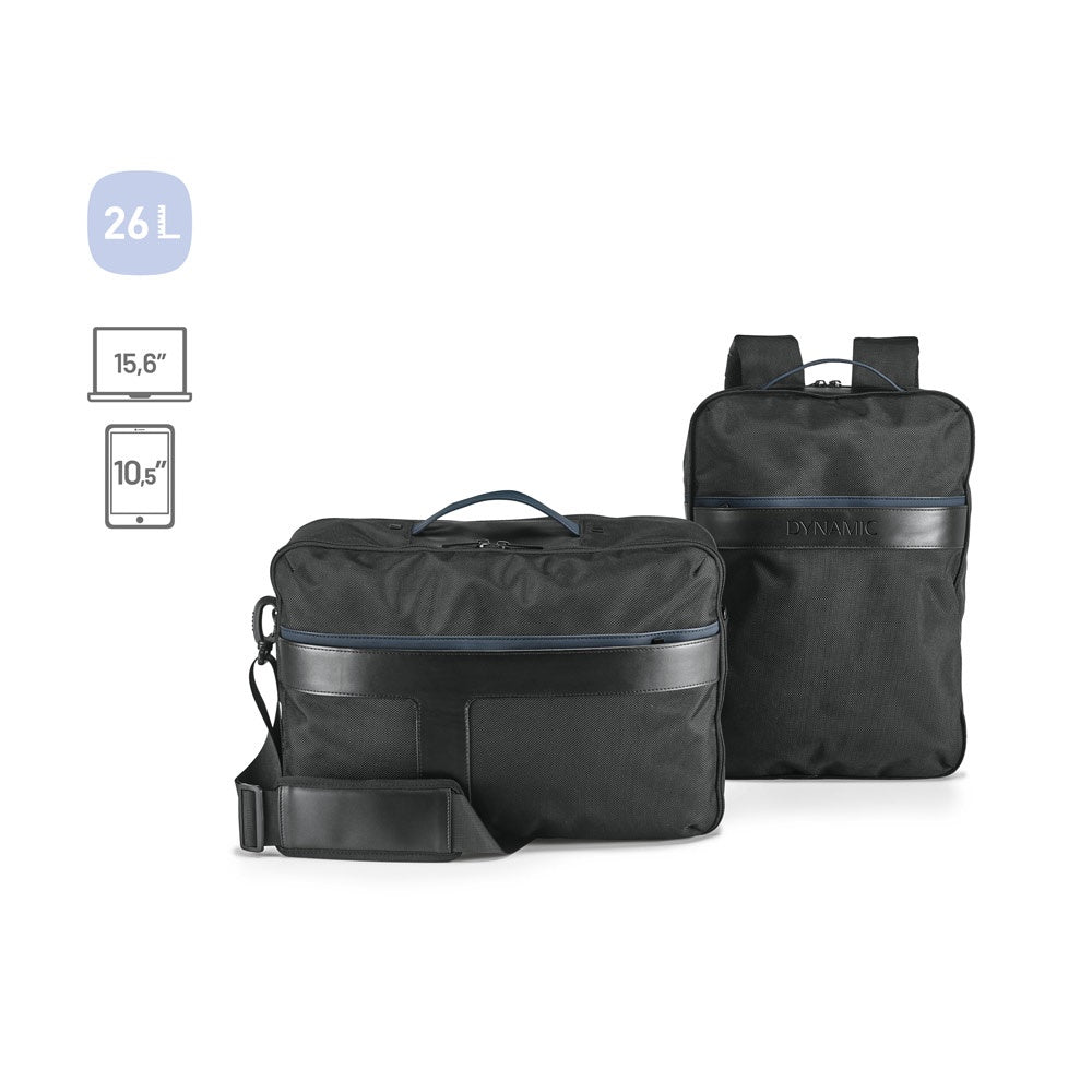 DYNAMIC BACKPACK I promotional laptop bag (complete set view) with custom logo branding