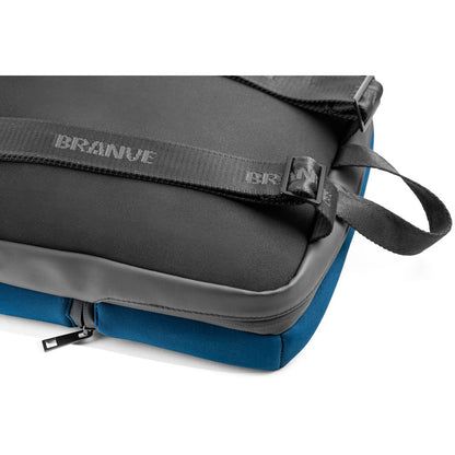 URBAN BACKPACK promotional laptop bag in blue (detail view) with custom logo branding