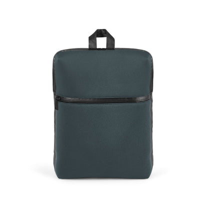 URBAN BACKPACK promotional laptop bag in dark grey (detail view) with custom logo branding