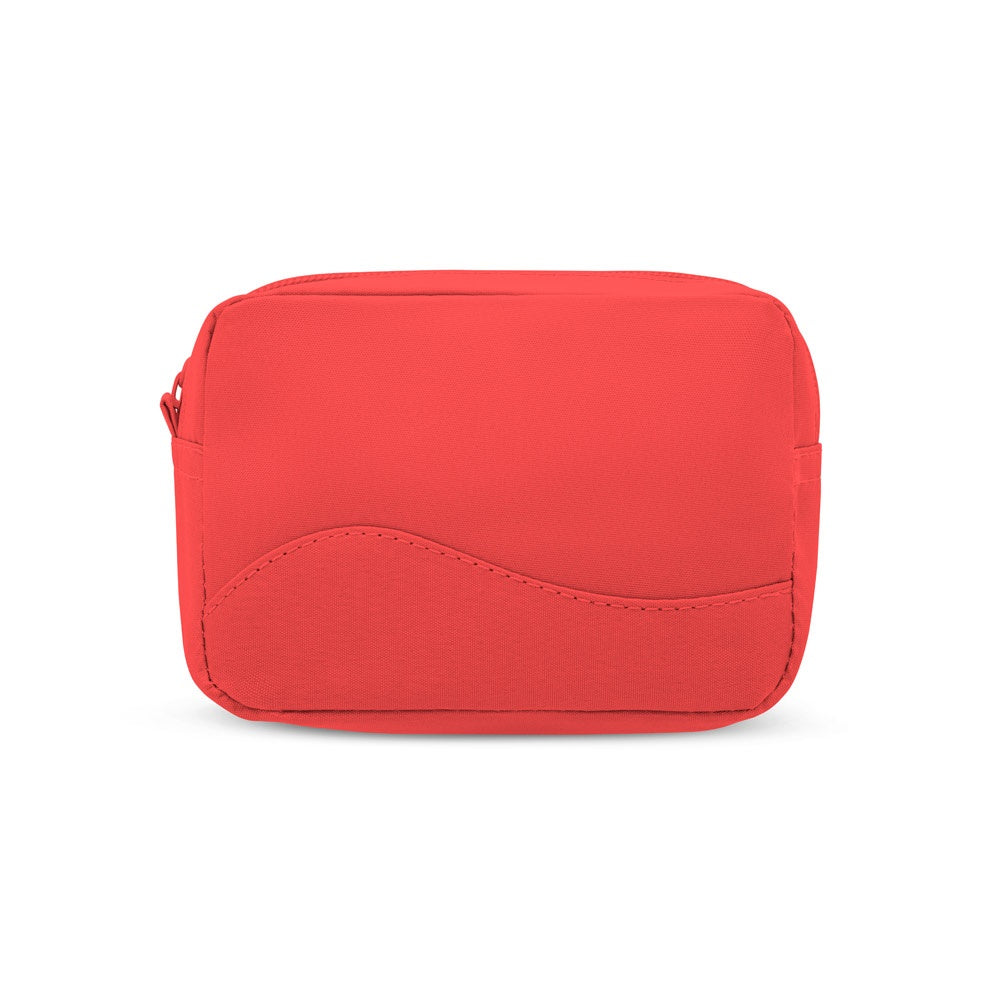 MARIE promotional personal care item in red (detail view) with custom logo branding