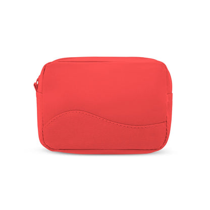 MARIE promotional personal care item in red (detail view) with custom logo branding