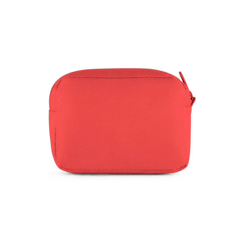 MARIE promotional personal care item in red (detail view) with custom logo branding