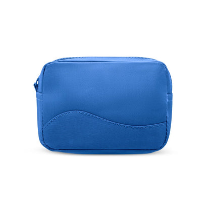 MARIE promotional personal care item in royal blue (detail view) with custom logo branding