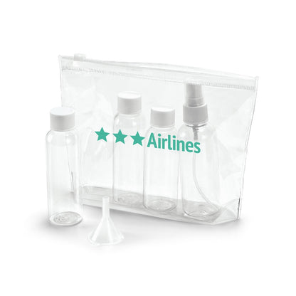 DENIRO promotional personal care item in transparent with custom logo branding
