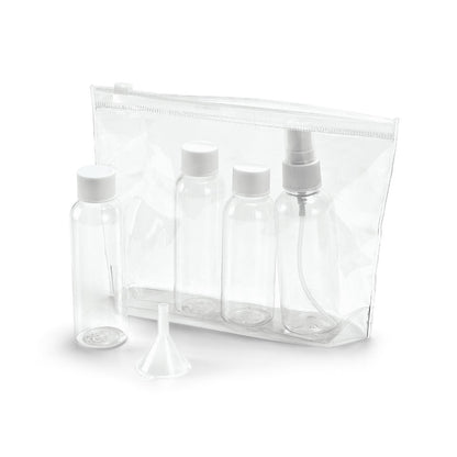 DENIRO promotional personal care item in transparent with custom logo branding