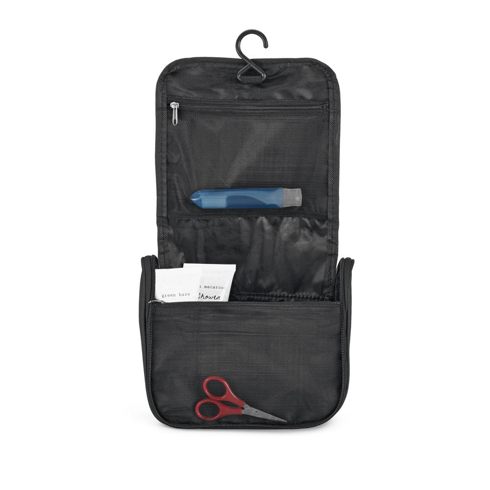 WILLIS promotional personal care item in black (detail view) with custom logo branding