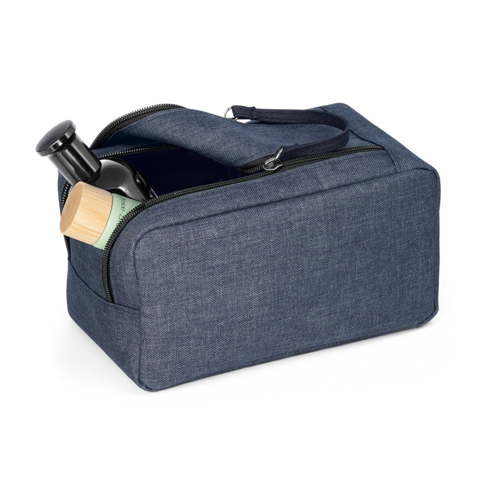 WAYNE promotional personal care item in blue (detail view) with custom logo branding