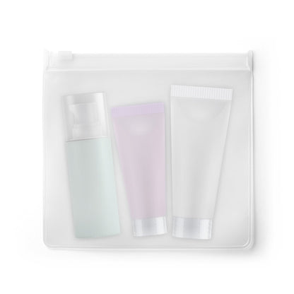 MOORE promotional personal care item in white (detail view) with custom logo branding